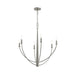 Progress Lighting - P400459-009 - Six Light Chandelier - Jheni - Brushed Nickel