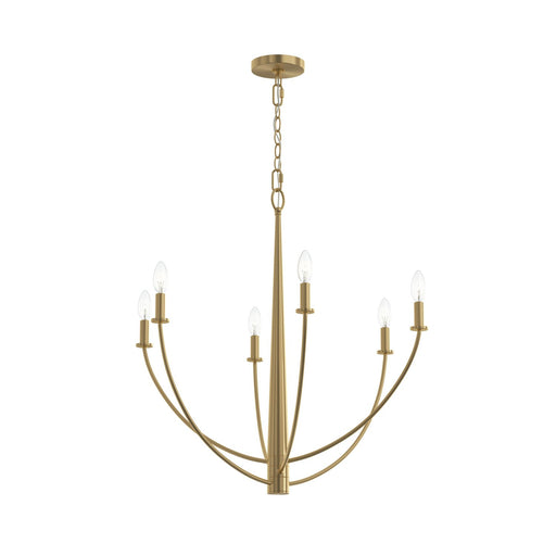Jheni Six Light Chandelier Brushed Gold