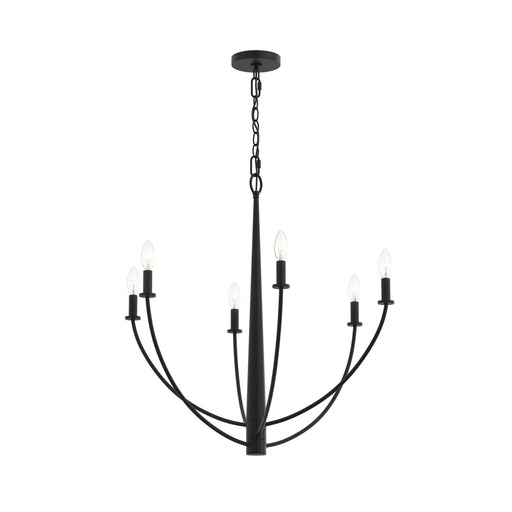Jheni Six Light Chandelier Matte Black