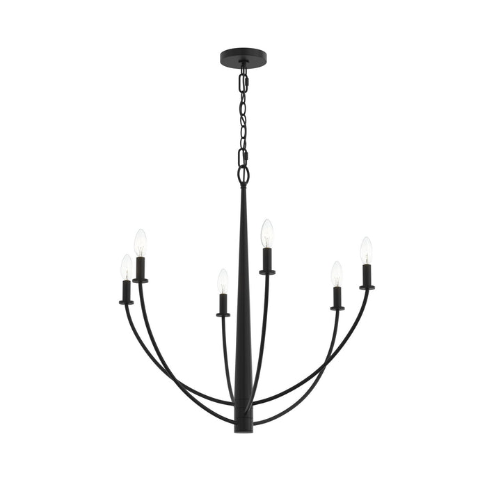 Progress Lighting - P400459-31M - Six Light Chandelier - Jheni - Matte Black