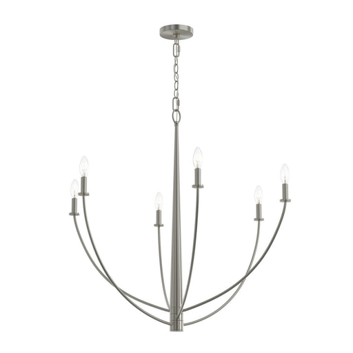 Jheni Six Light Chandelier Brushed Nickel