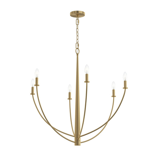 Jheni Six Light Chandelier Brushed Gold