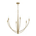 Progress Lighting - P400460-191 - Six Light Chandelier - Jheni - Brushed Gold