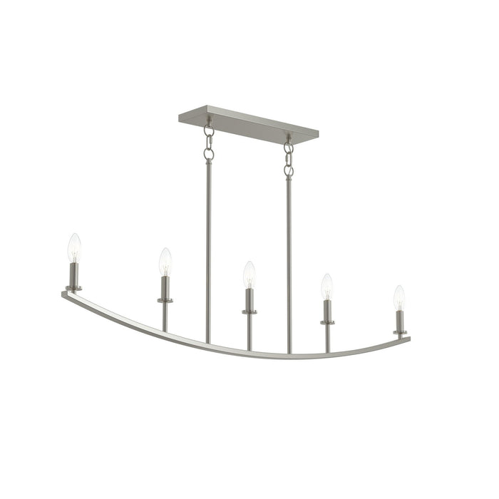 Progress Lighting - P400461-009 - Five Light Linear Chandelier - Jheni - Brushed Nickel