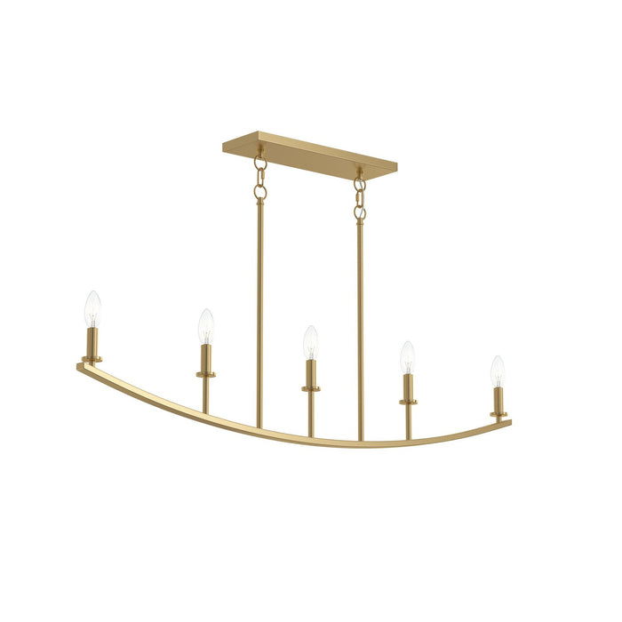 Progress Lighting - P400461-191 - Five Light Linear Chandelier - Jheni - Brushed Gold