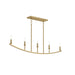 Progress Lighting - P400461-191 - Five Light Linear Chandelier - Jheni - Brushed Gold