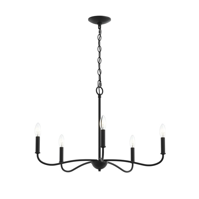 Progress Lighting - P400462-31M - Five Light Chandelier - Ilia - Matte Black