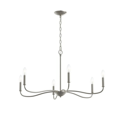 Ilia Six Light Chandelier Brushed Nickel