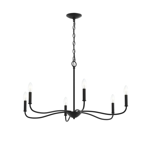 Progress Lighting - P400463-31M - Six Light Chandelier - Ilia - Matte Black