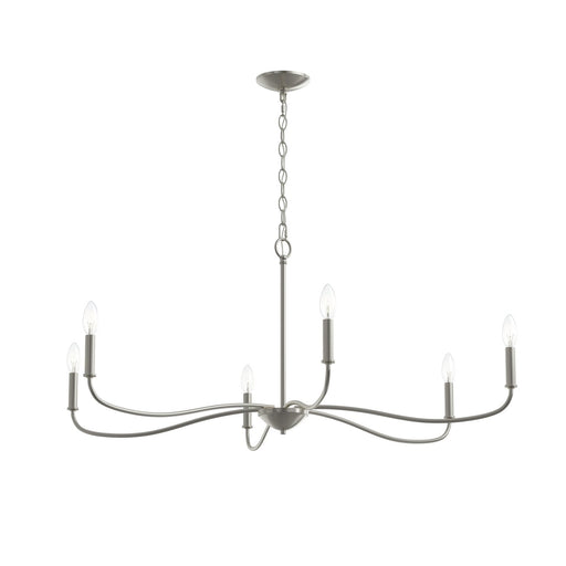 Ilia Six Light Chandelier Brushed Nickel