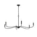 Progress Lighting - P400464-31M - Six Light Chandelier - Ilia - Matte Black