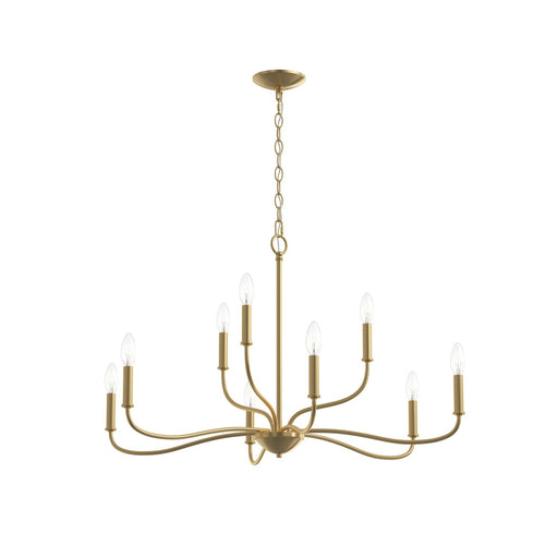 Ilia Nine Light Chandelier Brushed Gold