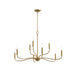 Progress Lighting - P400465-191 - Nine Light Chandelier - Ilia - Brushed Gold
