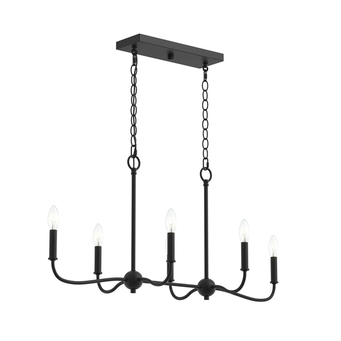 Progress Lighting - P400466-31M - Six Light Linear Chandelier - Ilia - Matte Black