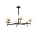 Progress Lighting - P400469-319 - Six Light Chandelier - Rigsby - Matte Black and Brushed Gold