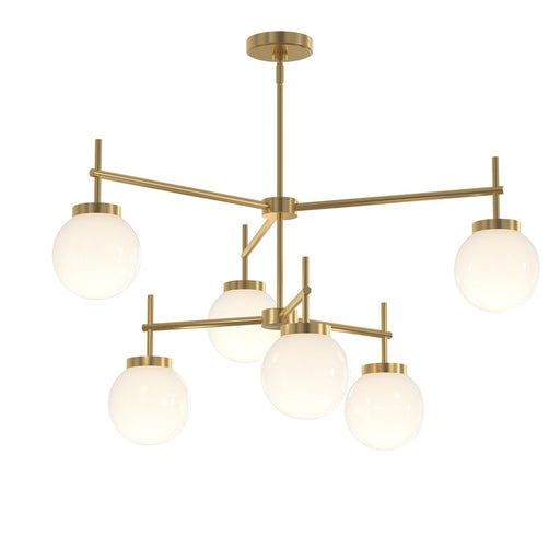 Rigsby Six Light Chandelier Brushed Gold