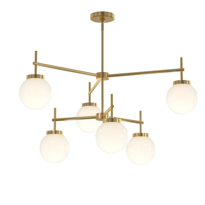 Progress Lighting - P400470-191 - Six Light Chandelier - Rigsby - Brushed Gold