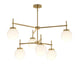 Progress Lighting - P400470-191 - Six Light Chandelier - Rigsby - Brushed Gold