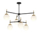 Progress Lighting - P400470-319 - Six Light Chandelier - Rigsby - Matte Black and Brushed Gold