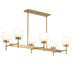 Progress Lighting - P400471-191 - Six Light Linear Chandelier - Rigsby - Brushed Gold