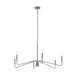 Progress Lighting - P400472-009 - Six Light Chandelier - Pilar - Brushed Nickel