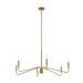Progress Lighting - P400472-191 - Six Light Chandelier - Pilar - Brushed Gold