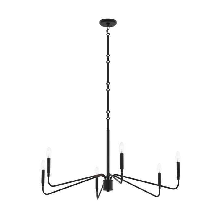 Progress Lighting - P400472-31M - Six Light Chandelier - Pilar - Matte Black