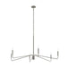 Progress Lighting - P400473-009 - Six Light Chandelier - Pilar - Brushed Nickel