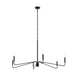 Progress Lighting - P400473-31M - Six Light Chandelier - Pilar - Matte Black