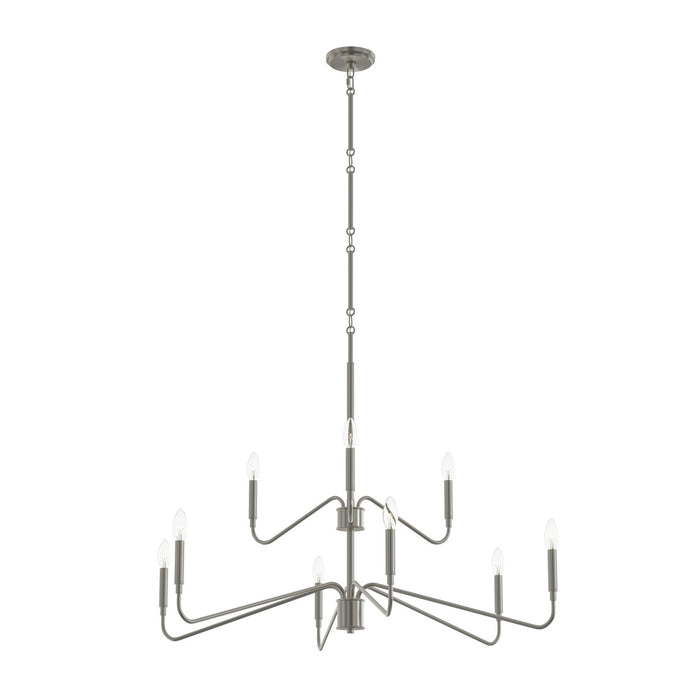 Progress Lighting - P400474-009 - Nine Light Chandelier - Pilar - Brushed Nickel