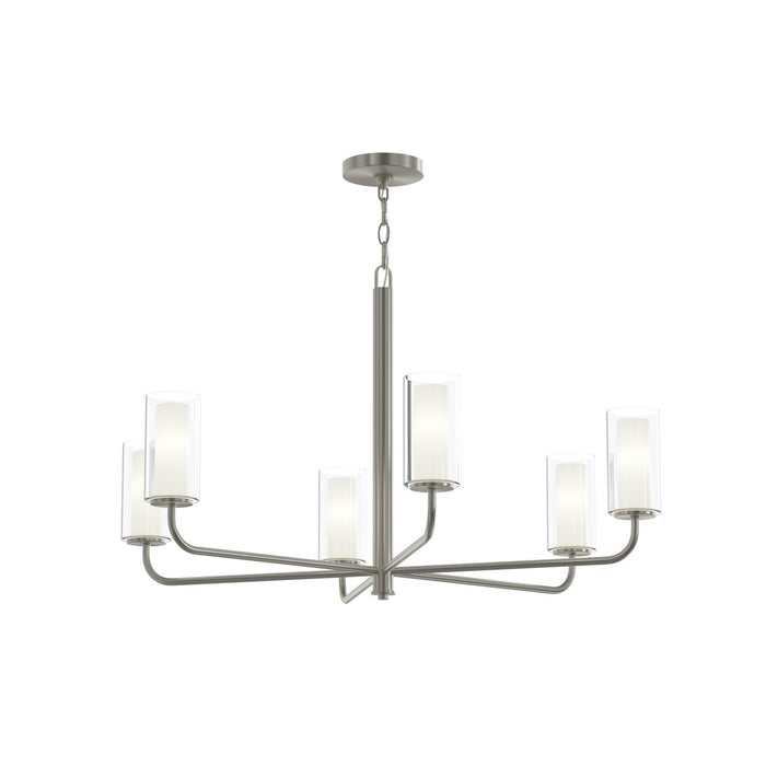 Progress Lighting - P400477-009 - Six Light Chandelier - Mack - Brushed Nickel
