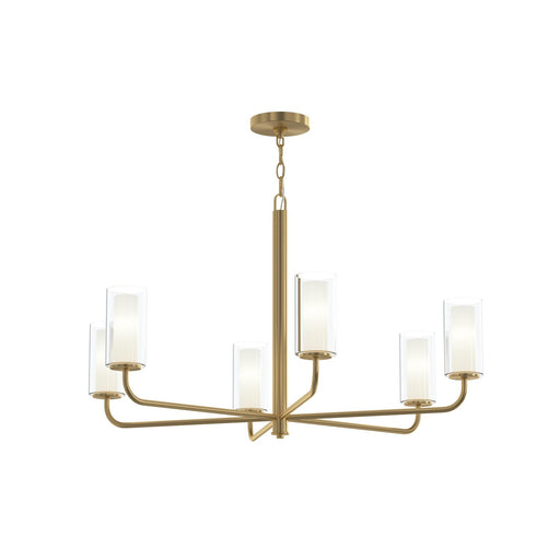 Mack Six Light Chandelier Brushed Gold