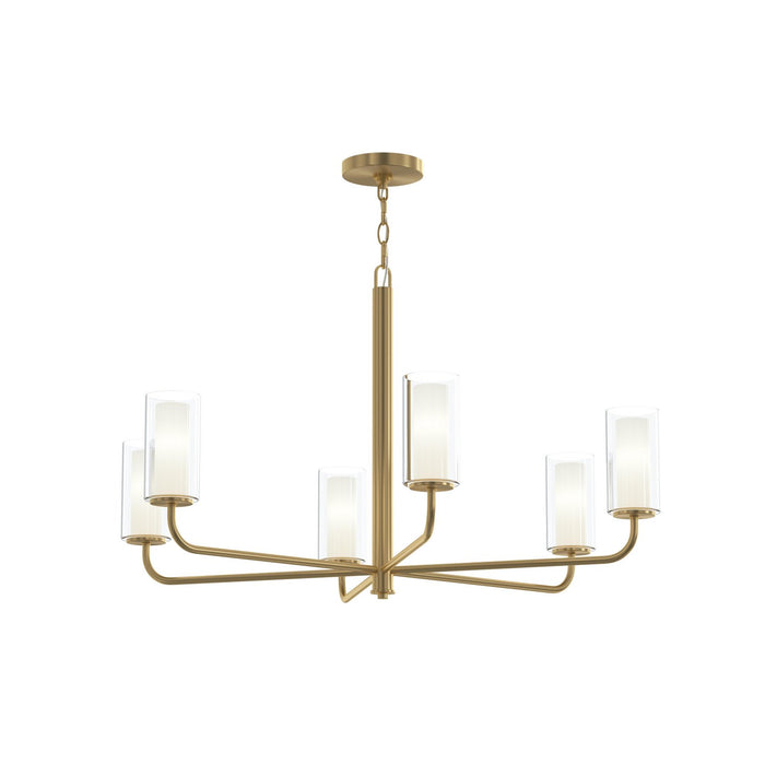 Progress Lighting - P400477-191 - Six Light Chandelier - Mack - Brushed Gold