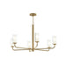 Progress Lighting - P400477-191 - Six Light Chandelier - Mack - Brushed Gold
