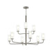 Progress Lighting - P400478-009 - Nine Light Chandelier - Mack - Brushed Nickel