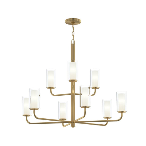 Mack Nine Light Chandelier Brushed Gold
