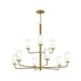 Progress Lighting - P400478-191 - Nine Light Chandelier - Mack - Brushed Gold