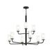 Progress Lighting - P400478-31M - Nine Light Chandelier - Mack - Matte Black