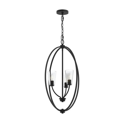Jheni Three Light Foyer Pendant Matte Black