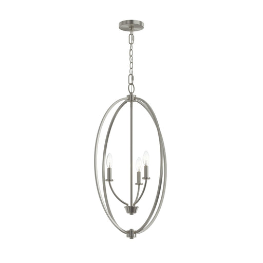 Jheni Three Light Foyer Pendant Brushed Nickel