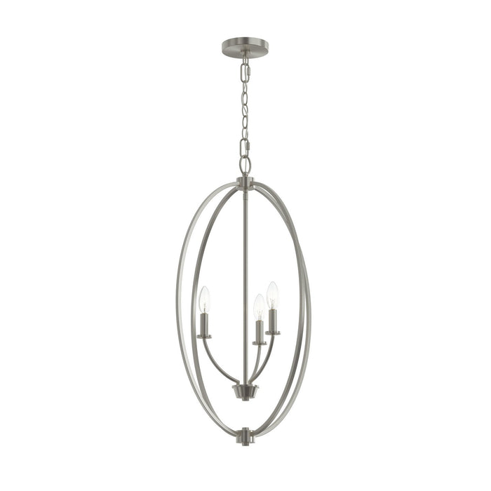 Progress Lighting - P500513-009 - Three Light Foyer Pendant - Jheni - Brushed Nickel