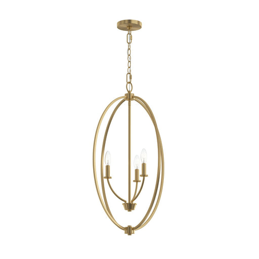 Jheni Three Light Foyer Pendant Brushed Gold