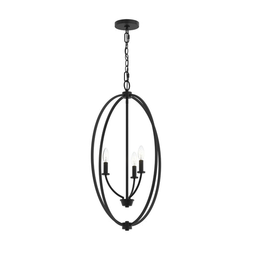 Jheni Three Light Foyer Pendant Matte Black