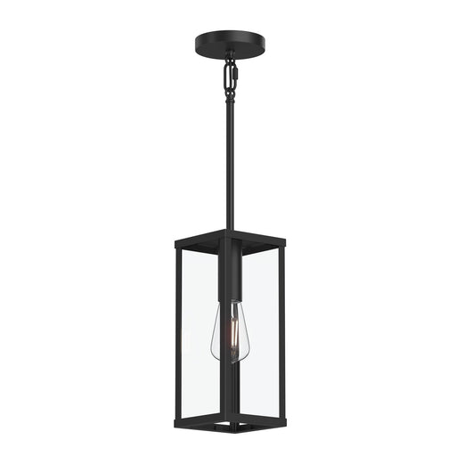 Ryle One Light Outdoor Pendant Matte Black