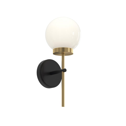 Rigsby One Light Wall Sconce Matte Black and Brushed Gold