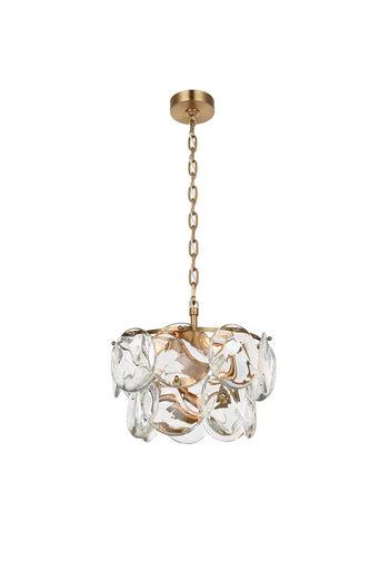 Charlotte Six Light Chandelier Satin Gold