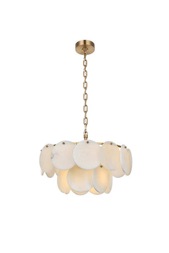 Charlotte Nine Light Chandelier Satin Gold
