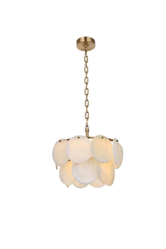 Charlotte Six Light Chandelier Satin Gold