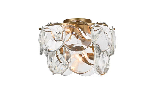 Charlotte Six Light Flush Mount Satin Gold