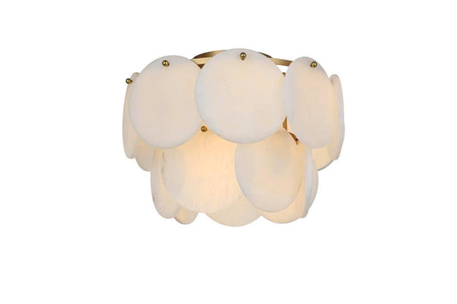 Charlotte Six Light Flush Mount Satin Gold